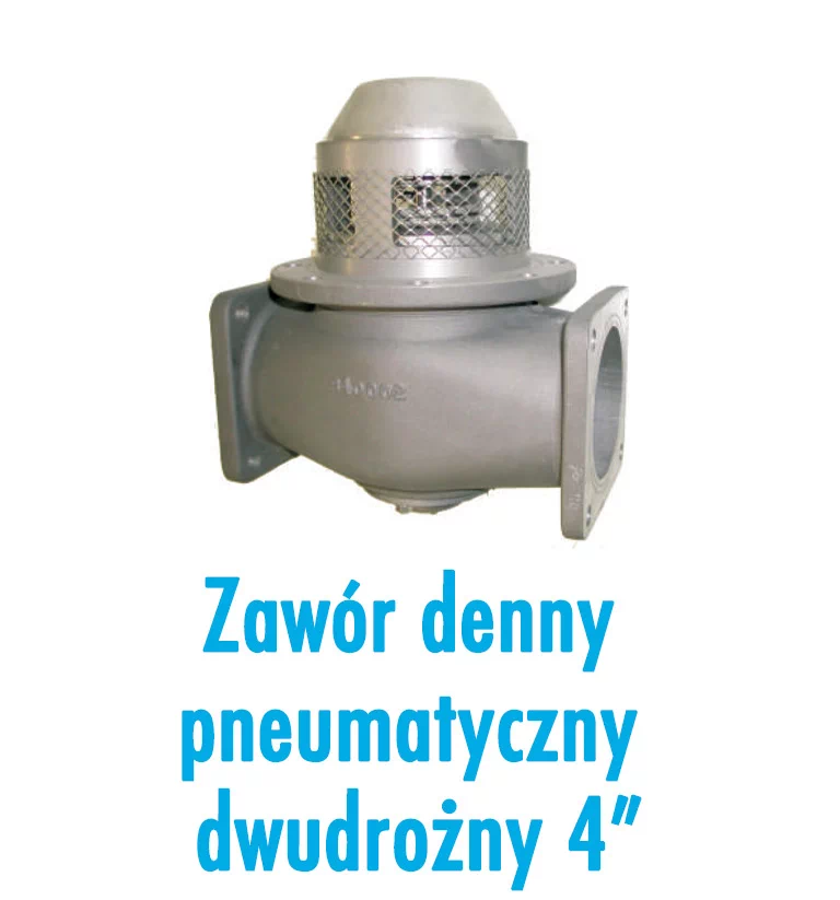 Zawór denny pneumatyczny dwudrożny 4"