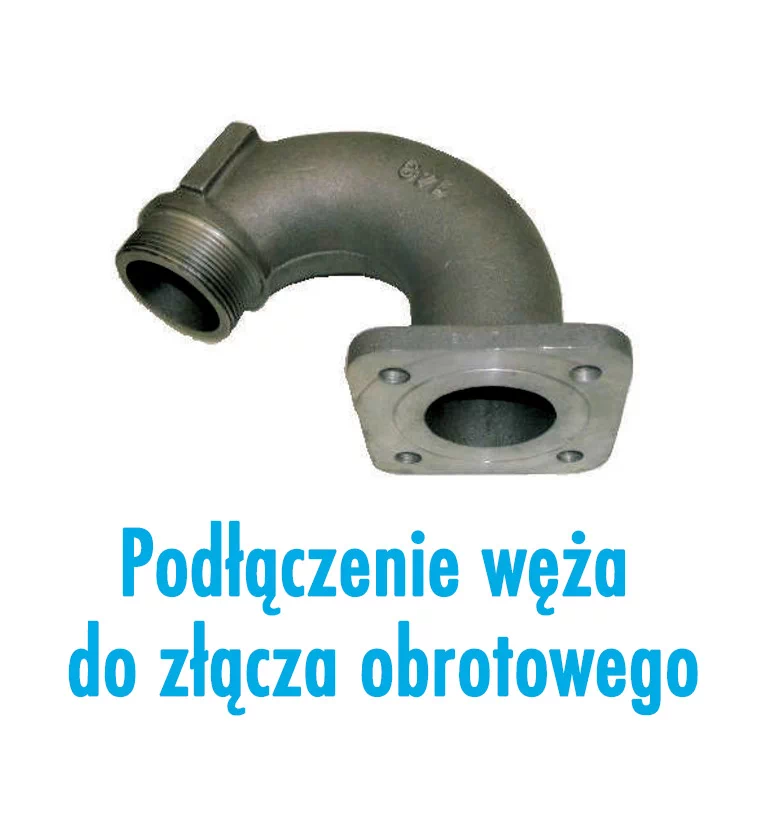 Podłączenie węża do złącza obrotowego